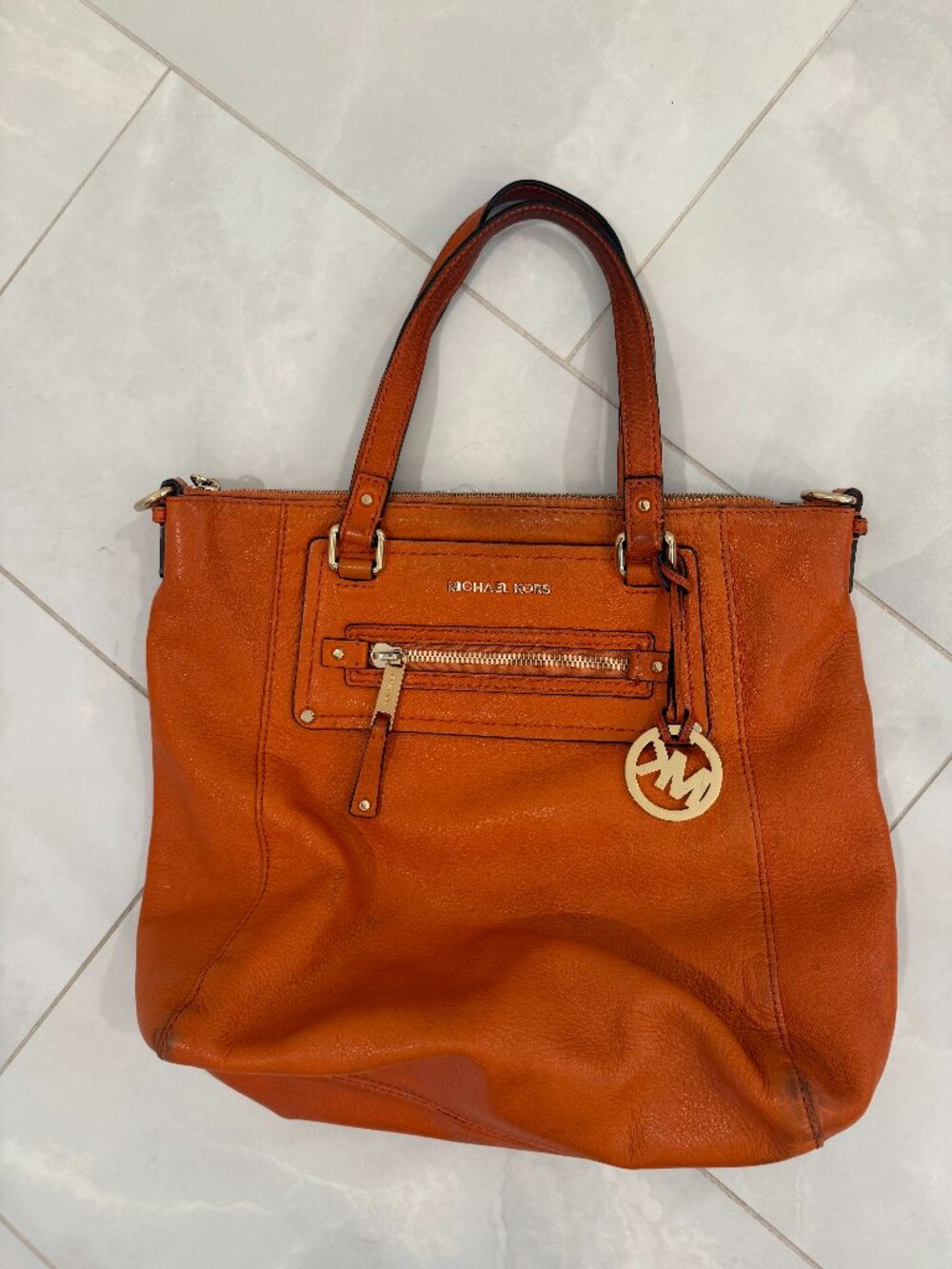 Michael Kors Gilmore Tote in Burnt Orange
